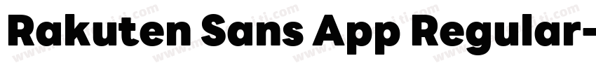 Rakuten Sans App Regular字体转换